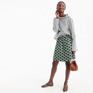 NWT GORGEOUS JCREW GEO PRINT SILK SKIRT!